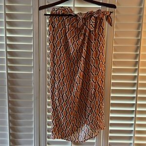 Velvet rayon long skirt with elastic waist - great condition